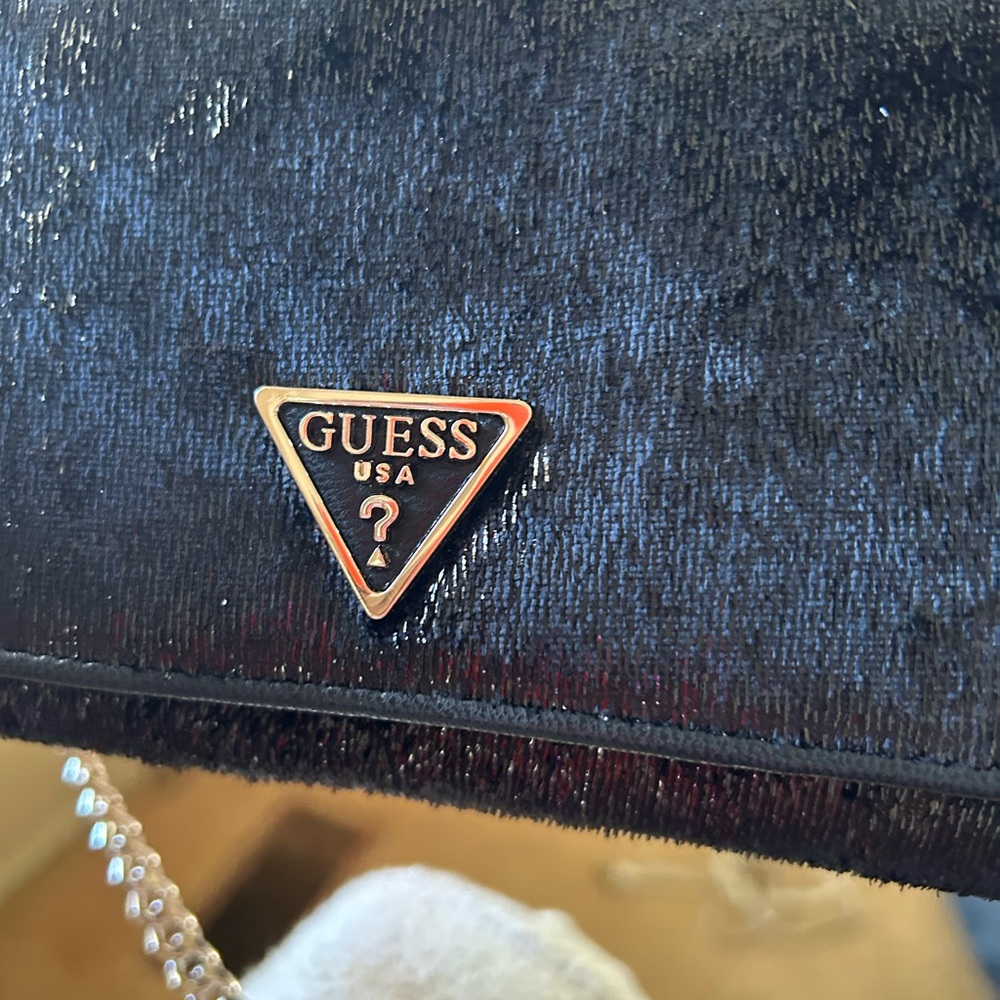 Guess Black Velvet handbag